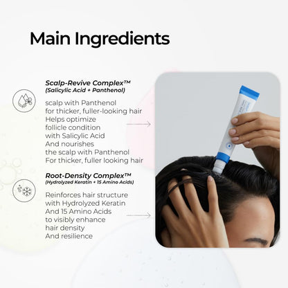 Seapuri Scalpy Hair Growth Serum for Thinning Hair | Korean Scalp Treatment with Salicylic Acid, Menthol, Dexpanthenol | Supports Hair Density