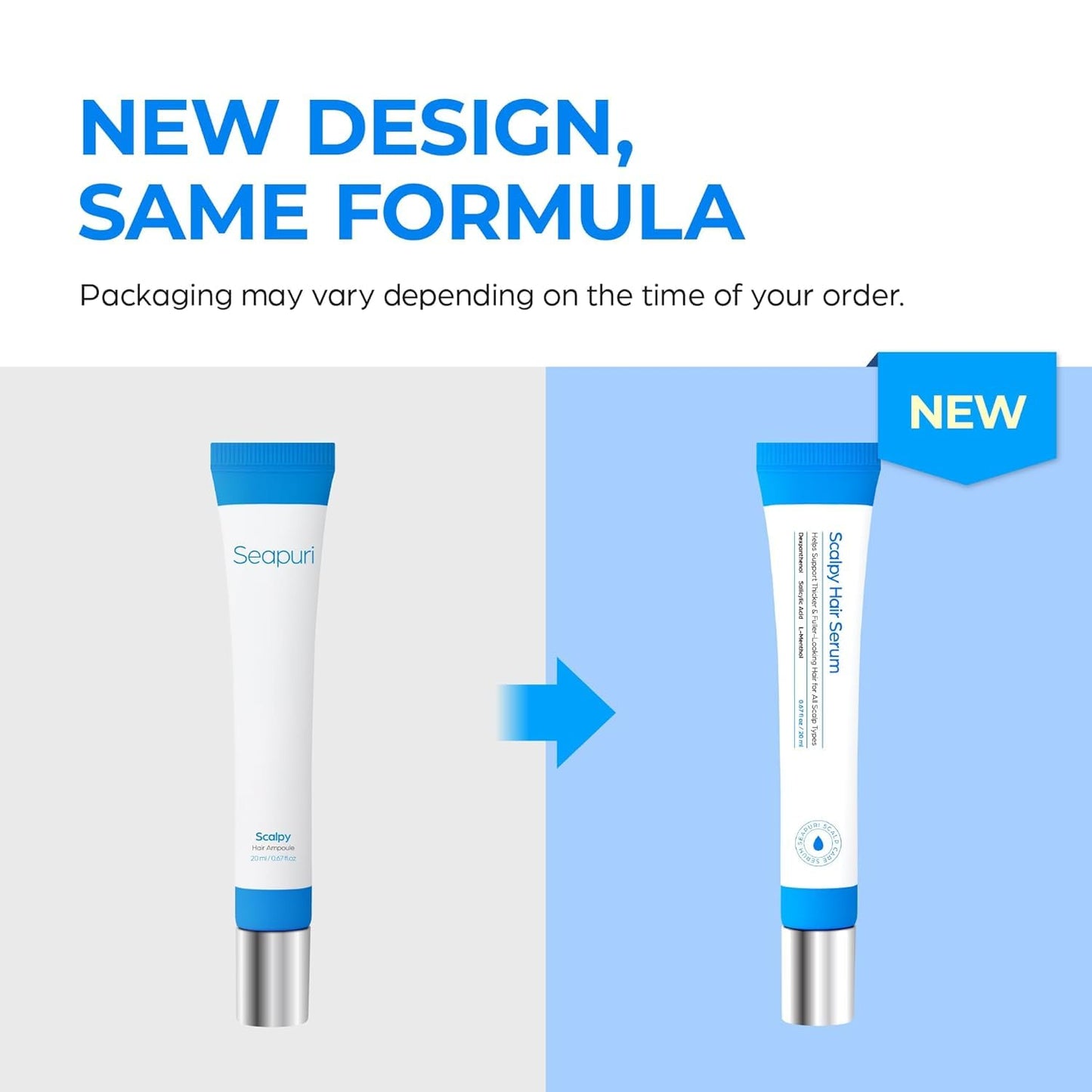 Seapuri Scalpy Hair Growth Serum for Thinning Hair | Korean Scalp Treatment with Salicylic Acid, Menthol, Dexpanthenol | Supports Hair Density
